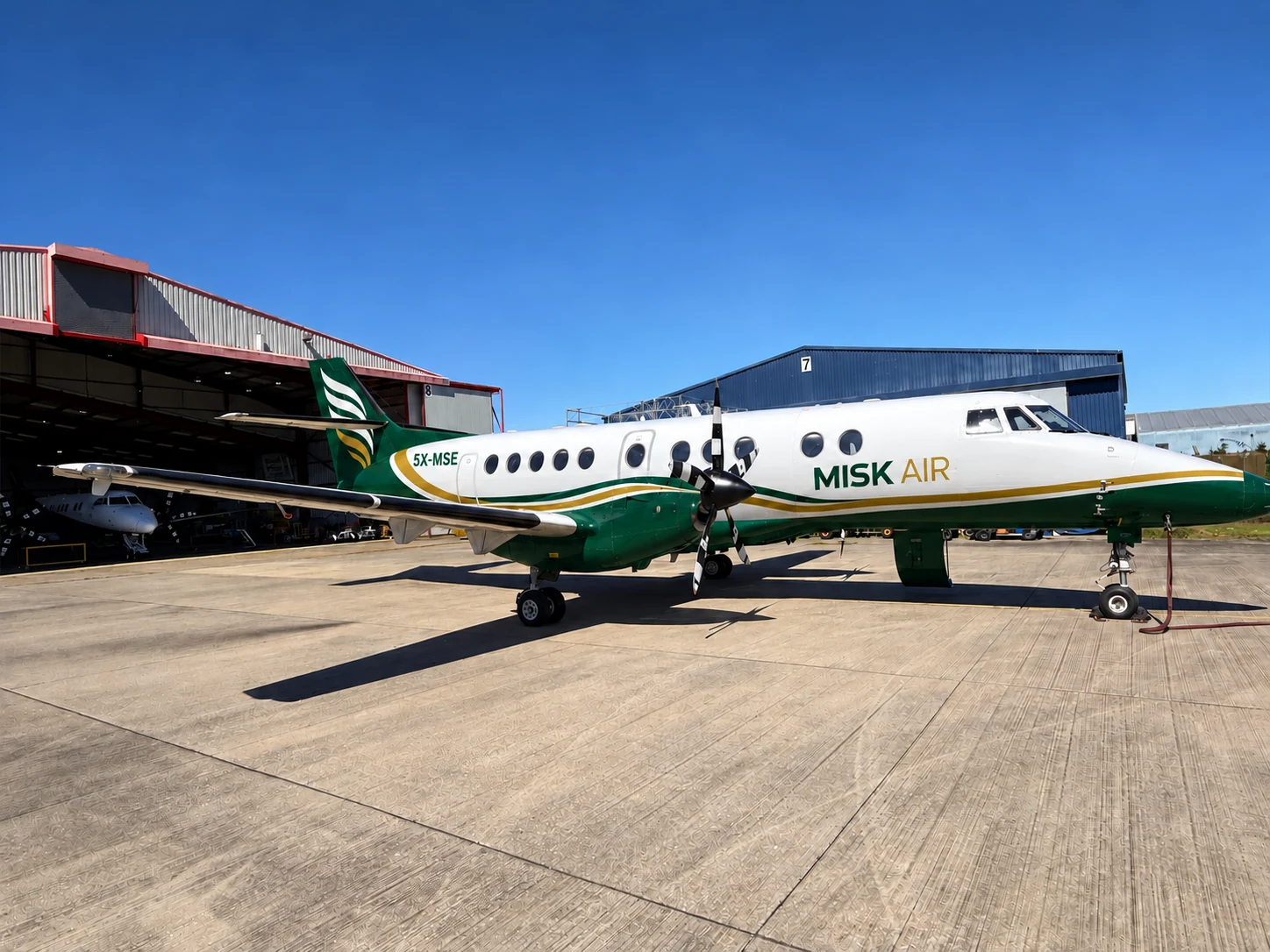 Jetstream 41 en livrée verte et or MISK AIR, visualisation
