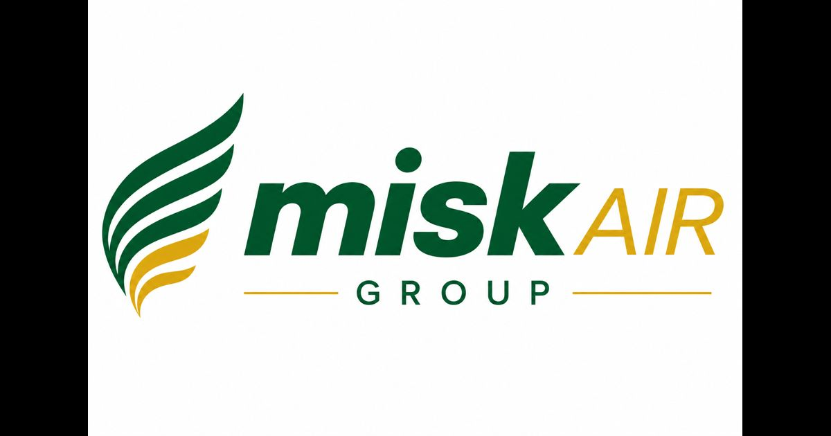 MISK AIR Group — logo vert et or